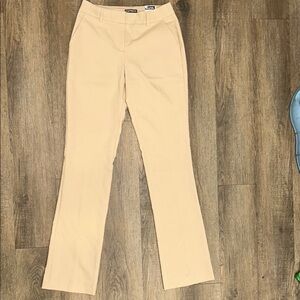 Express Tan Straight Leg Pants Versatile Wardrobe Staple